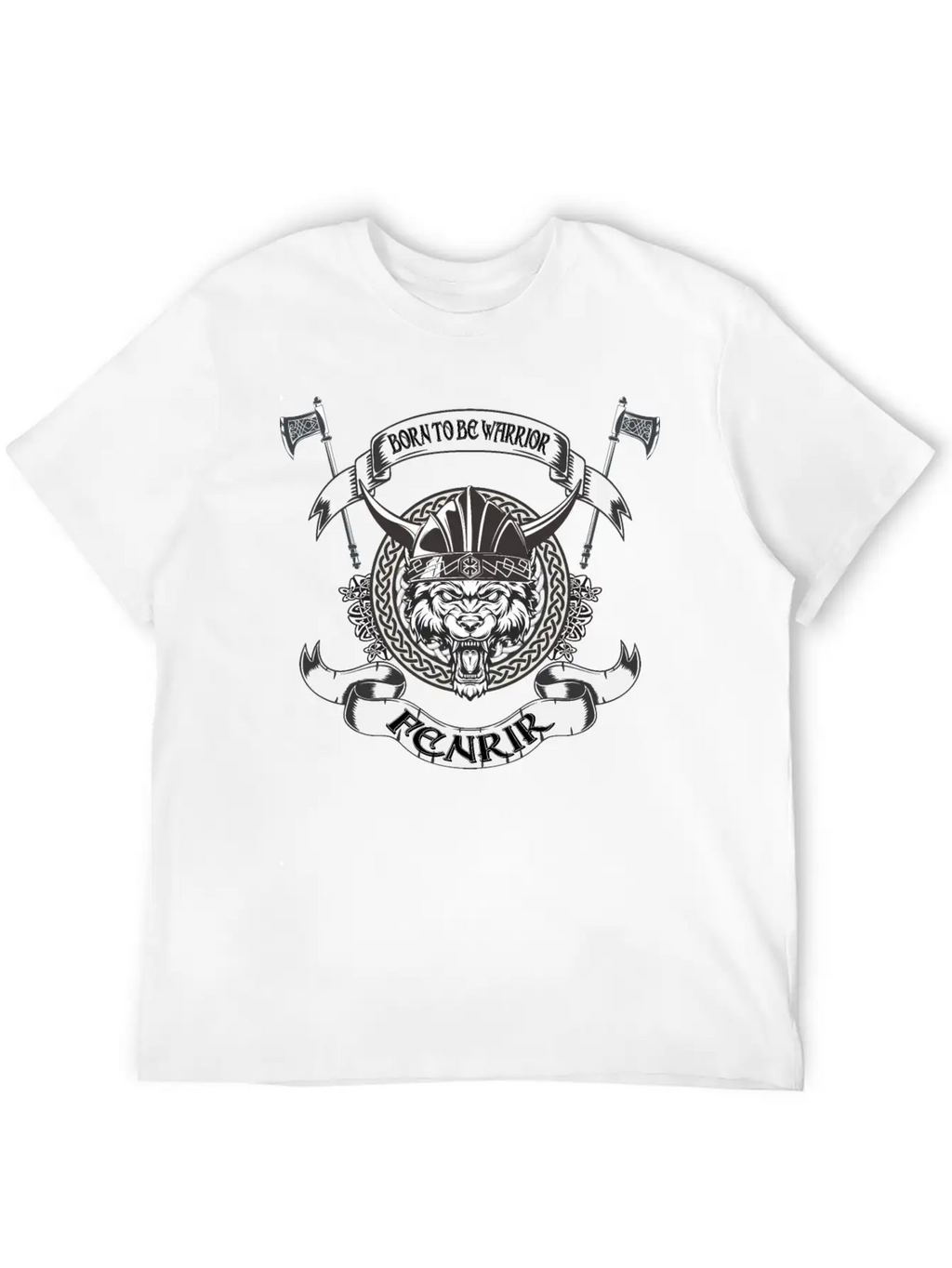 Born To Be Warrior Black Wolf Fenrir Classic Cotton Tee – Unisex Comfort For Any Season