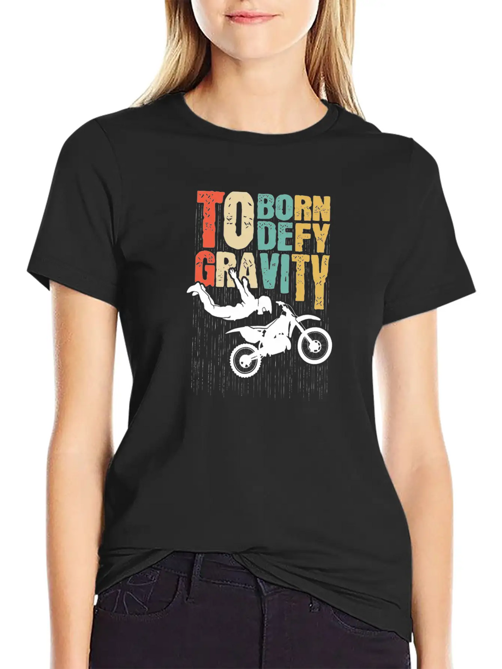 Born To Defy Gravity Essential Cotton Tee For Daily Outfits – Unisex Style