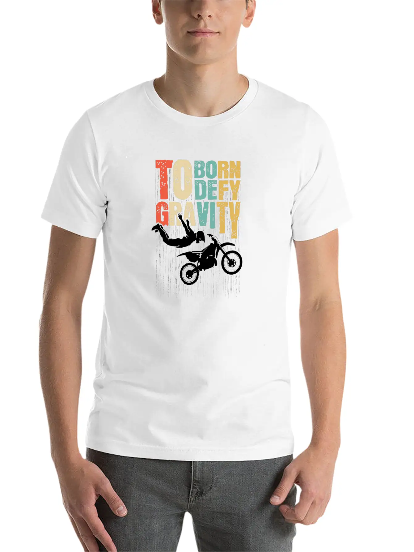 Born To Defy Gravity Essential Cotton Tee For Daily Outfits – Unisex Style