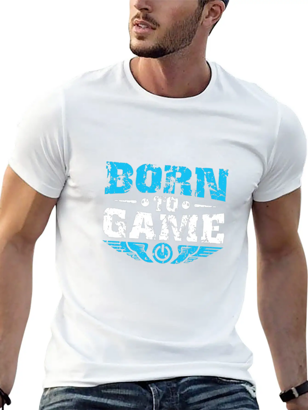 BORN TO GAME Stylish Everyday T-Shirt – Unisex Basic Cotton Tee