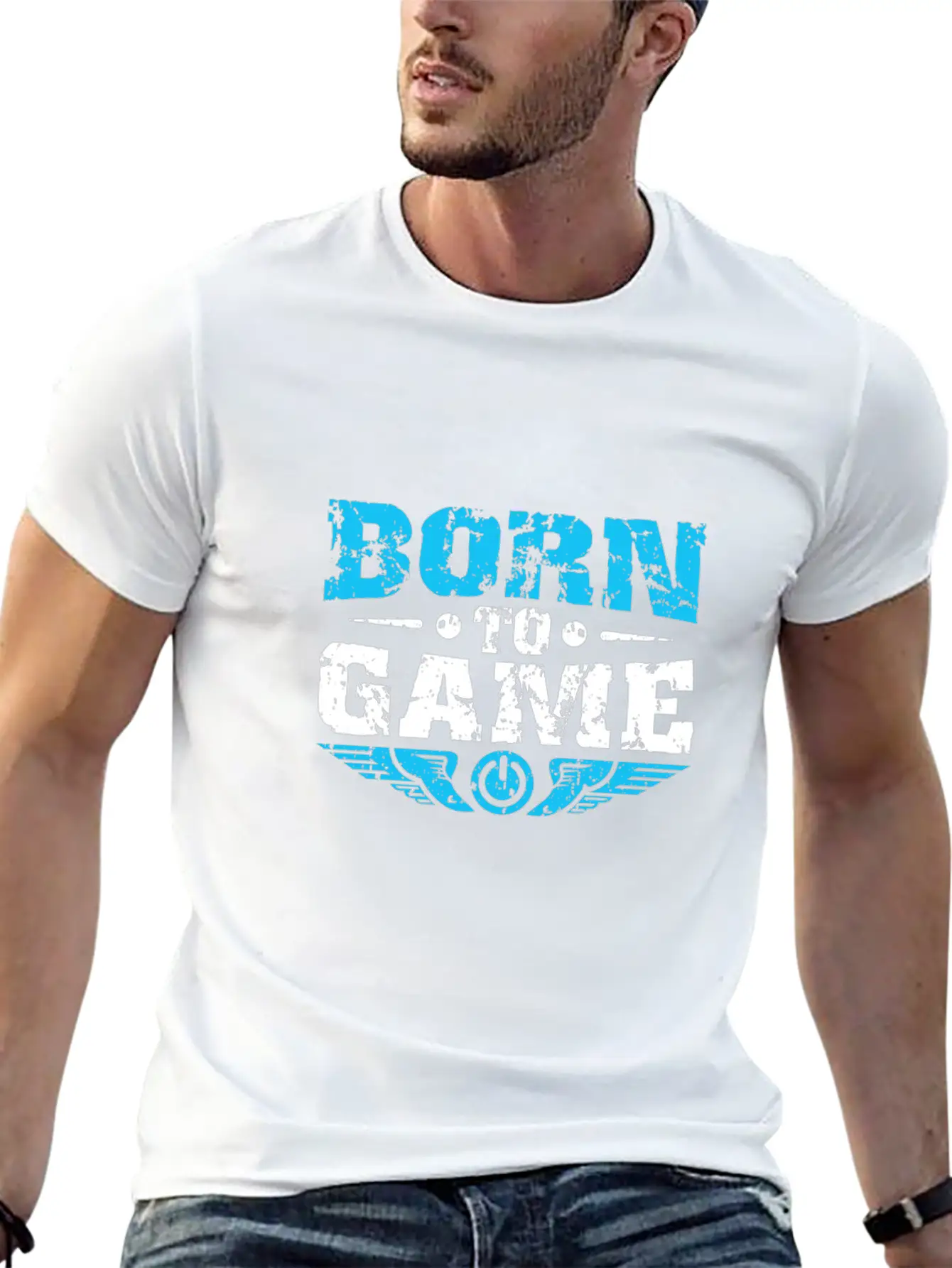 BORN TO GAME Stylish Everyday T-Shirt – Unisex Basic Cotton Tee