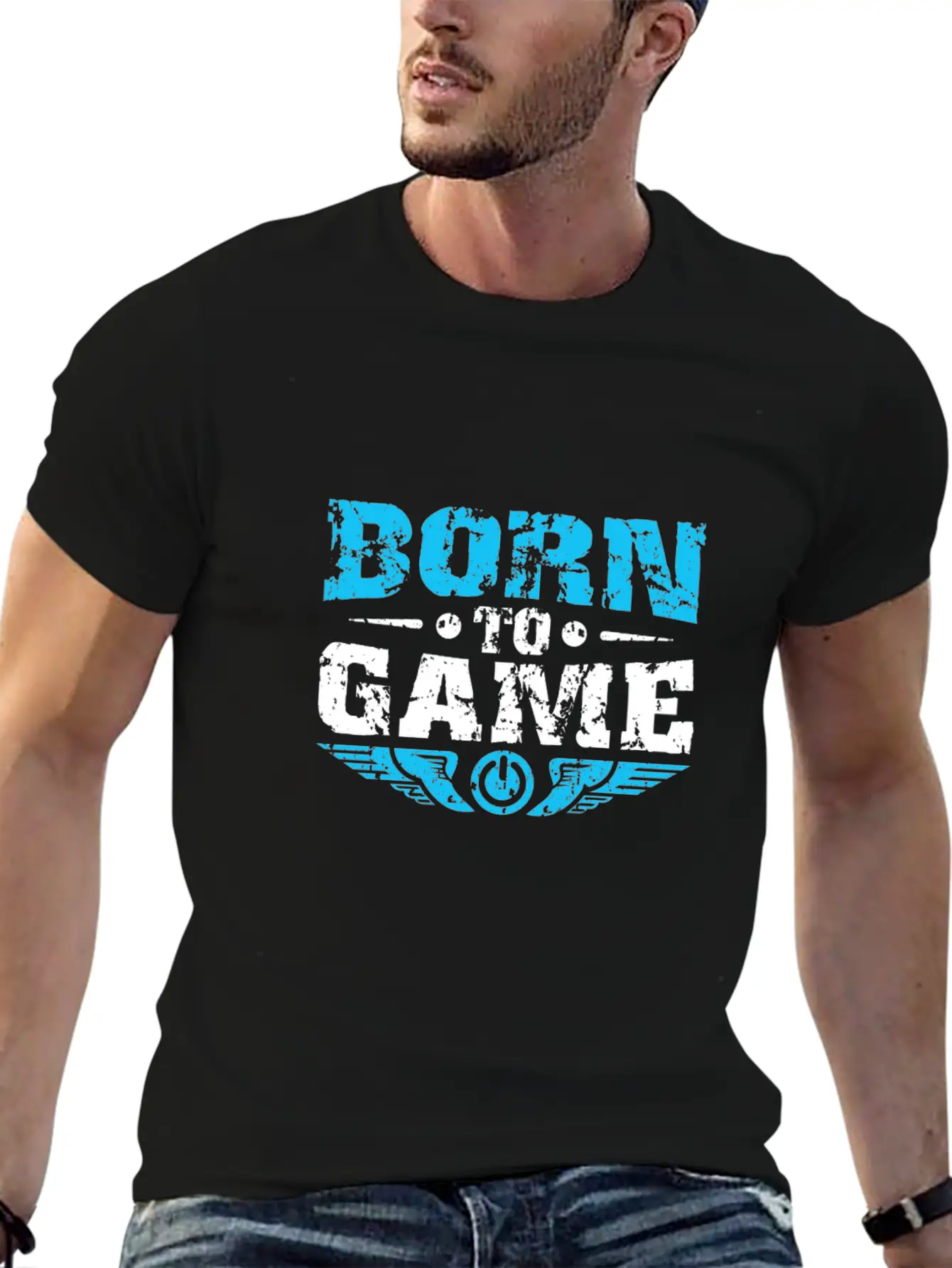BORN TO GAME Stylish Everyday T-Shirt – Unisex Basic Cotton Tee