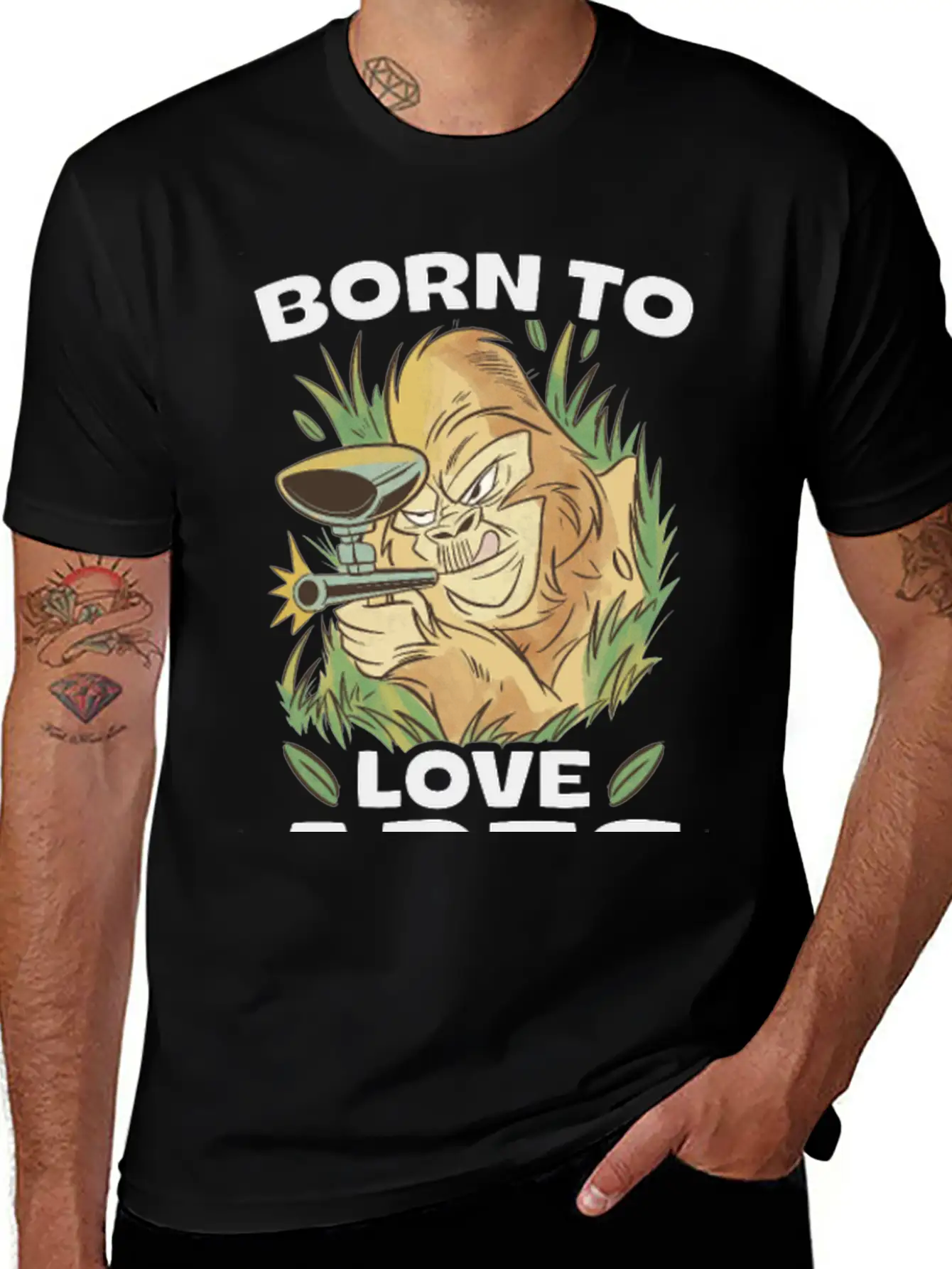 Born To Love Apes Forced To Go To School Breathable Soft Cotton T-Shirt – Timeless Casual Look
