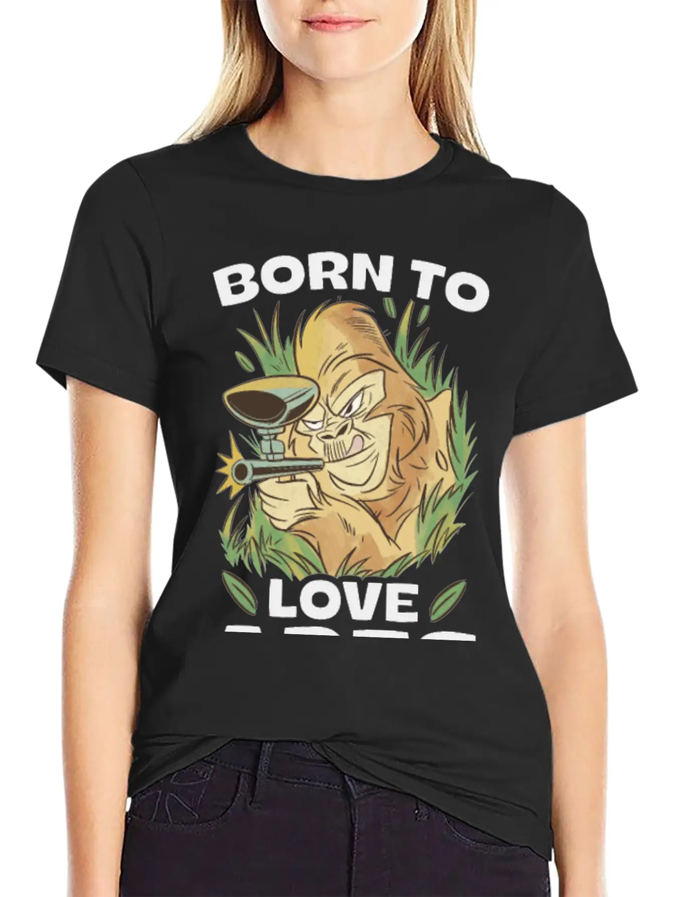 Born To Love Apes Forced To Go To School Breathable Soft Cotton T-Shirt – Timeless Casual Look