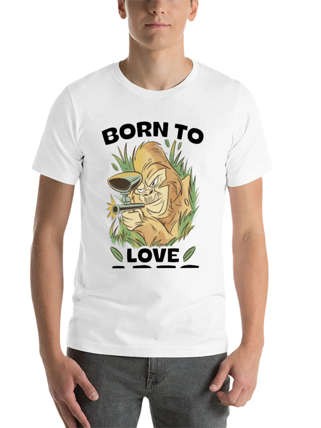 Born To Love Apes Forced To Go To School Breathable Soft Cotton T-Shirt – Timeless Casual Look