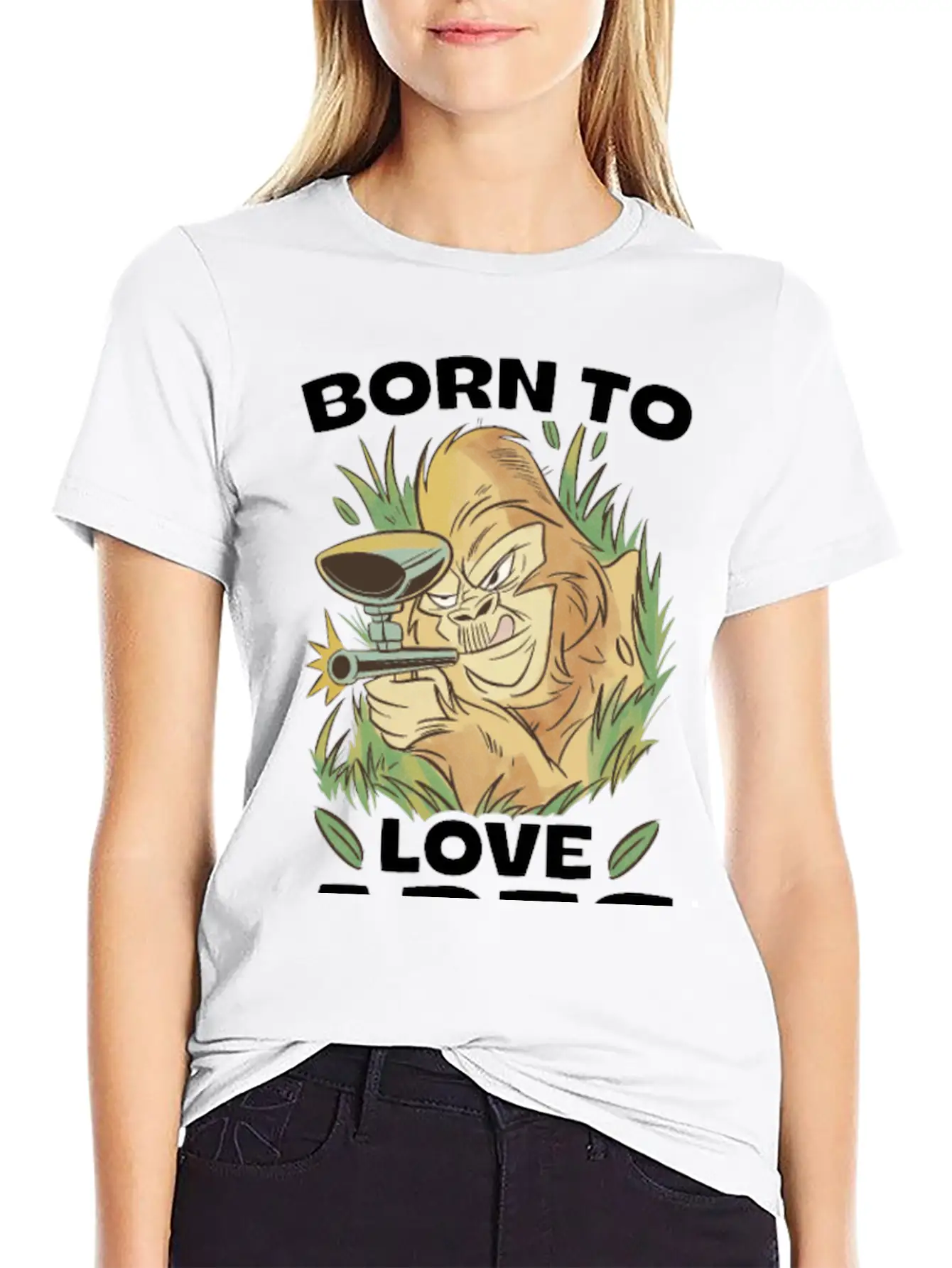 Born To Love Apes Forced To Go To School Breathable Soft Cotton T-Shirt – Timeless Casual Look