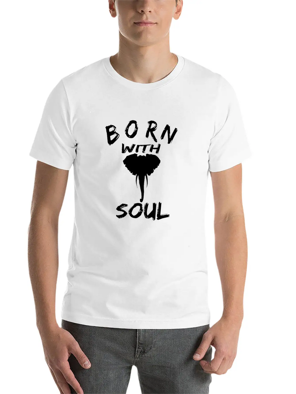 BORN WITH ELEPHANT SOUL Relaxed Everyday Tee – Lightweight And Durable Cotton