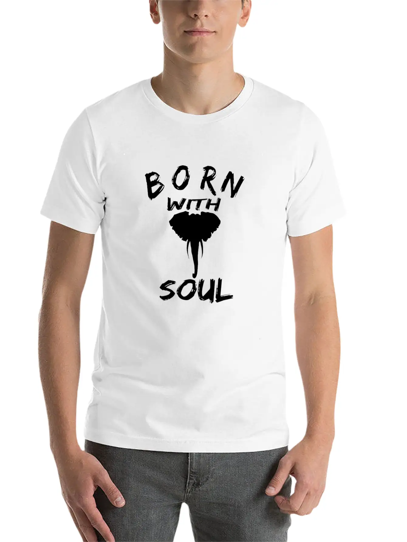 BORN WITH ELEPHANT SOUL Relaxed Everyday Tee – Lightweight And Durable Cotton