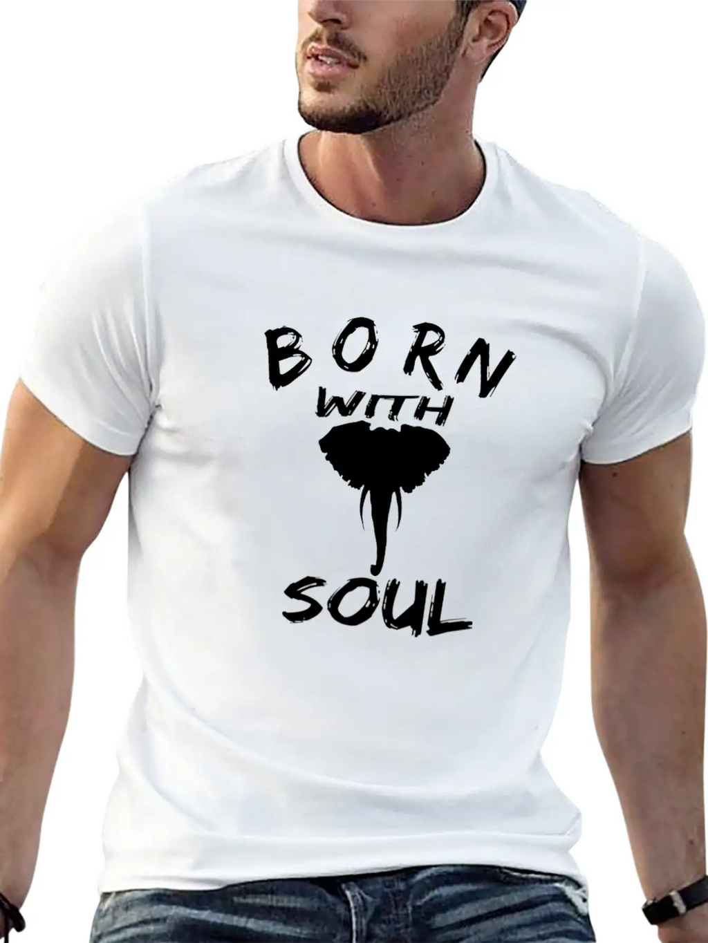 BORN WITH ELEPHANT SOUL Relaxed Everyday Tee – Lightweight And Durable Cotton