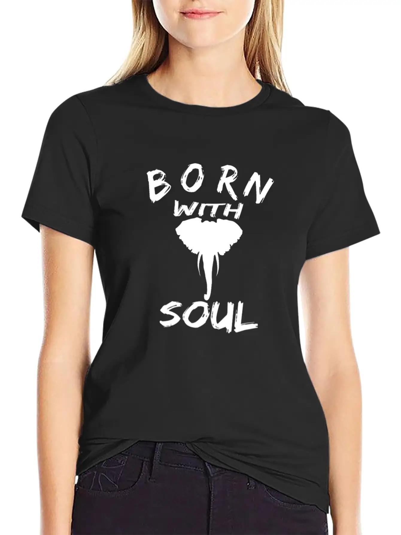 BORN WITH ELEPHANT SOUL Relaxed Everyday Tee – Lightweight And Durable Cotton