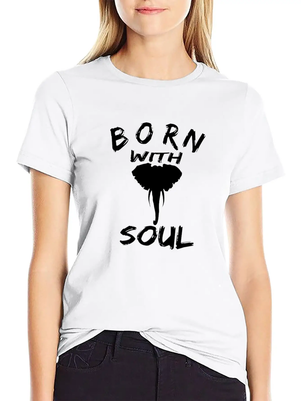 BORN WITH ELEPHANT SOUL Relaxed Everyday Tee – Lightweight And Durable Cotton