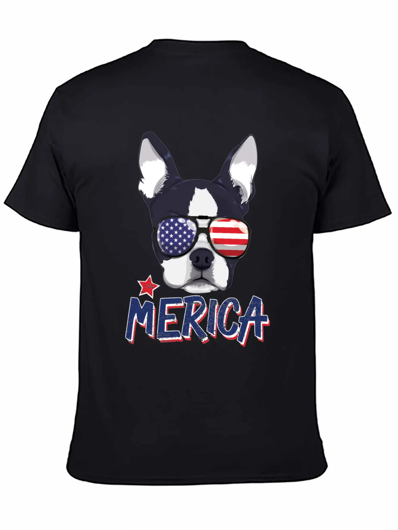 Boston Terrier Merica USA 4th Of July American Sun Breathable Soft Cotton T-Shirt – Timeless Casual Look