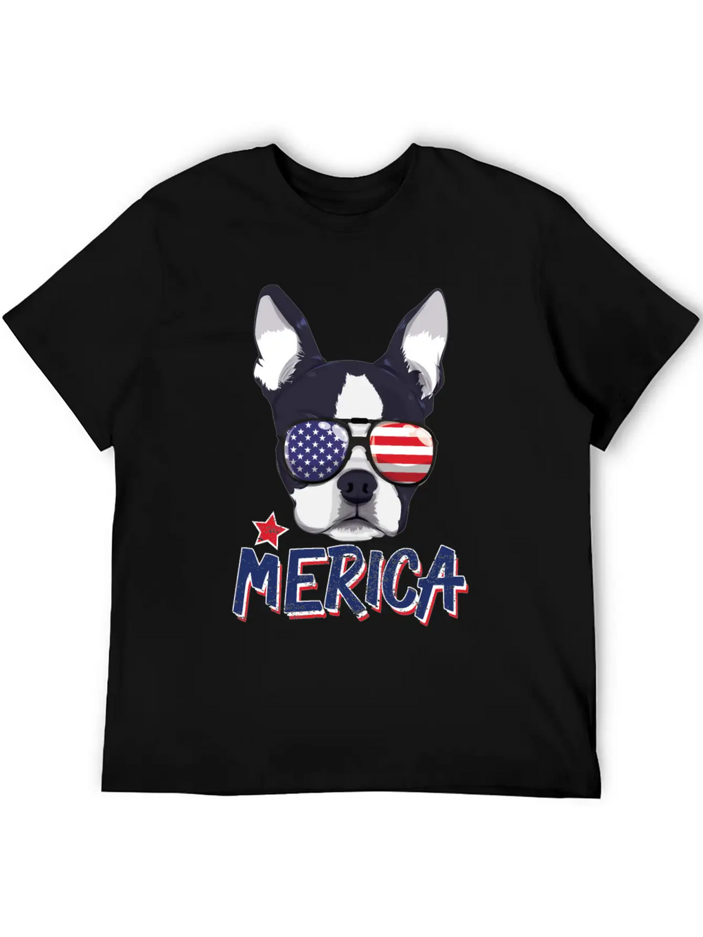 Boston Terrier Merica USA 4th Of July American Sun Breathable Soft Cotton T-Shirt – Timeless Casual Look