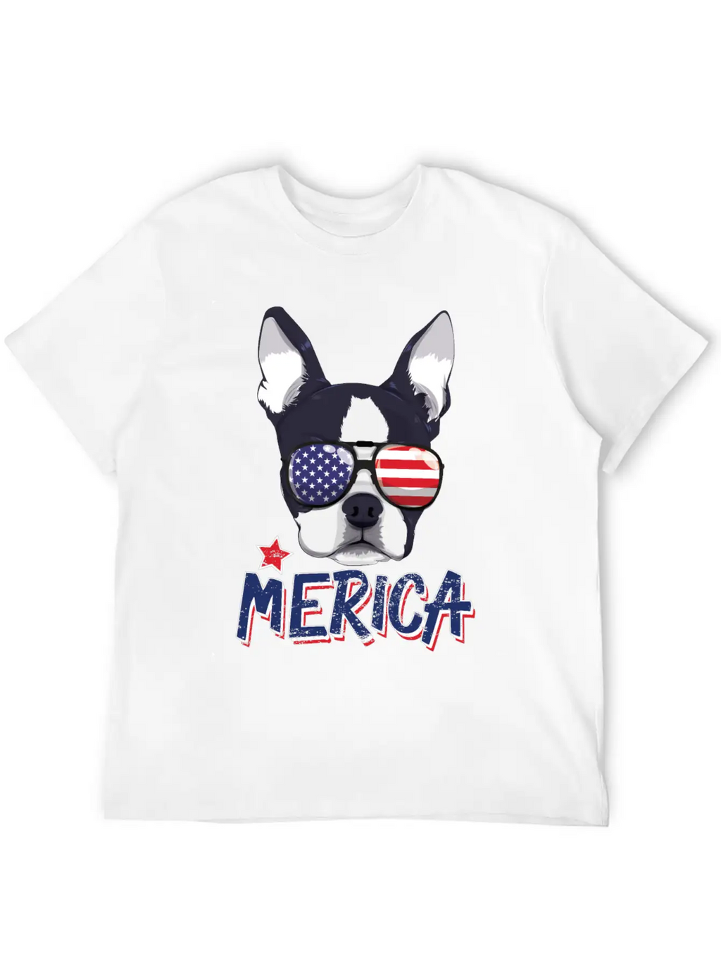 Boston Terrier Merica USA 4th Of July American Sun Breathable Soft Cotton T-Shirt – Timeless Casual Look