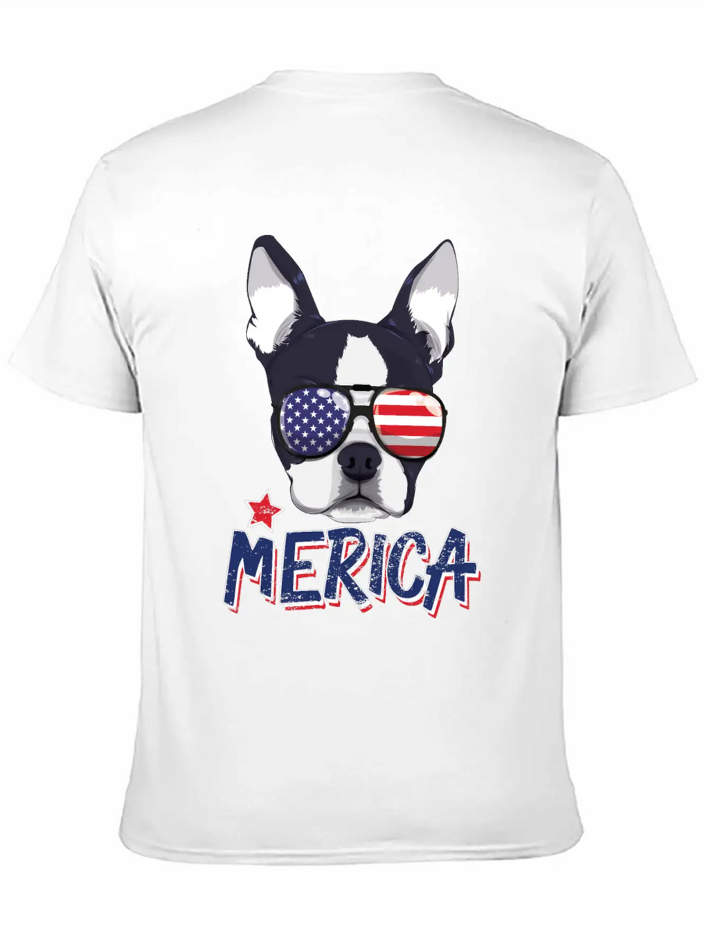 Boston Terrier Merica USA 4th Of July American Sun Breathable Soft Cotton T-Shirt – Timeless Casual Look
