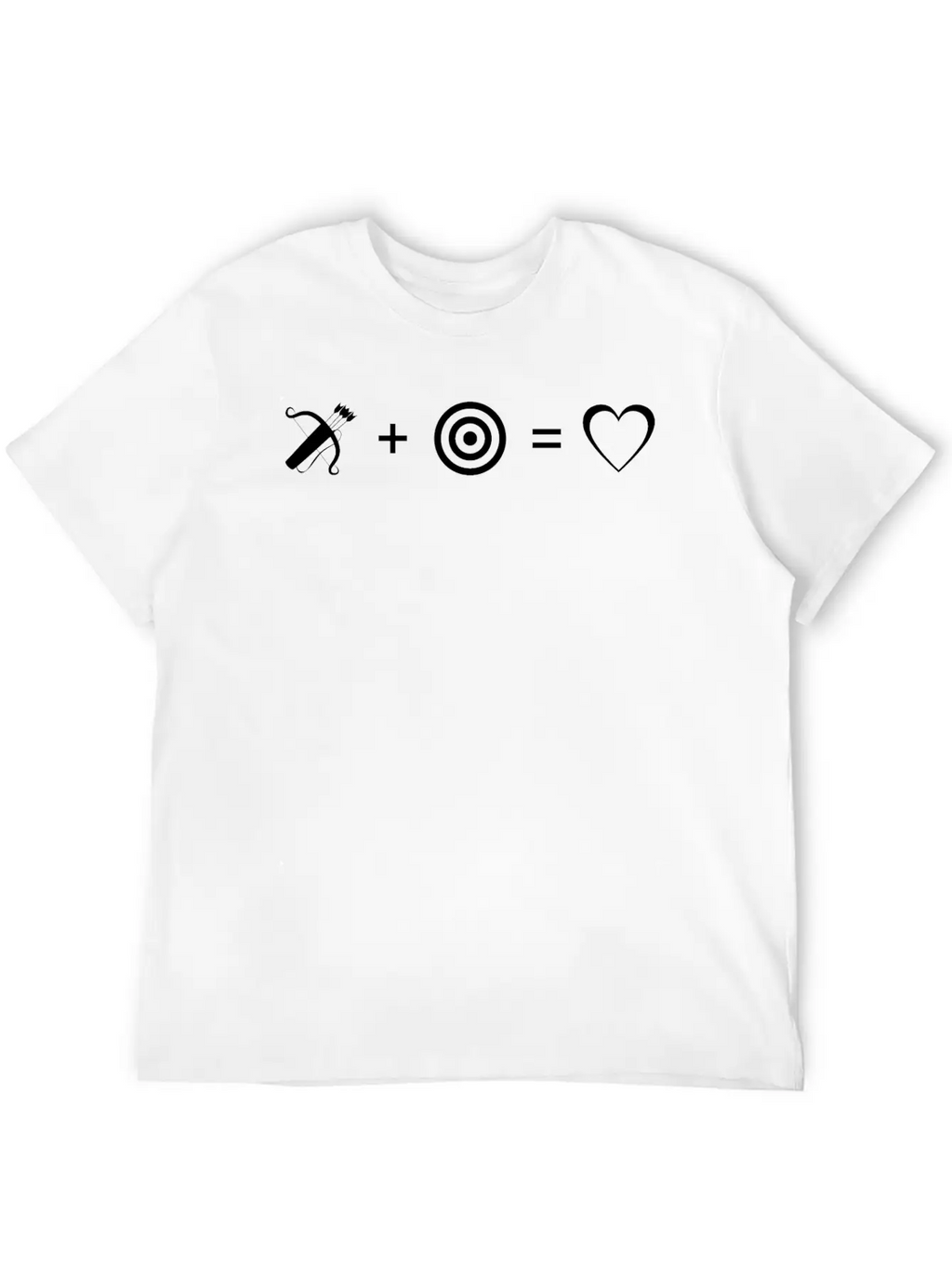 Bow Arrows Quiver & Target Is Love Heart Unisex Casual T-Shirt – Clean Design For Daily Comfort