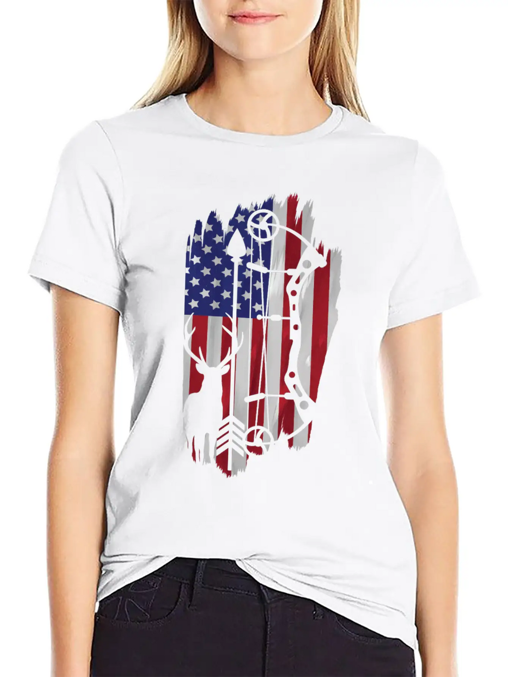 Bow Hunting American Flag Patriot Arrow Gift Classic Cotton Tee – Unisex Comfort For Any Season