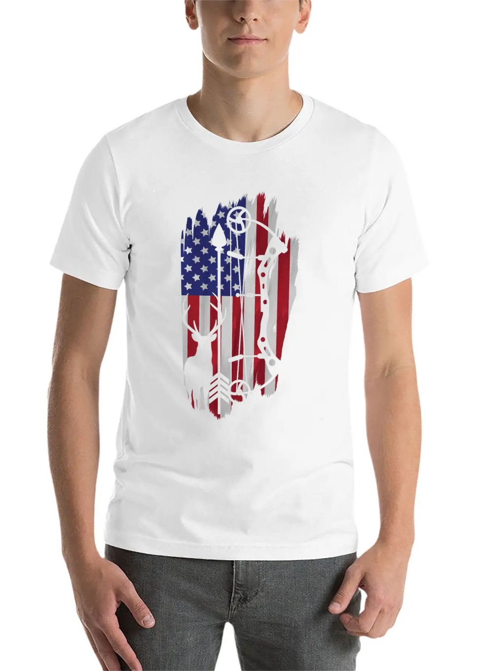 Bow Hunting American Flag Patriot Arrow Gift Classic Cotton Tee – Unisex Comfort For Any Season