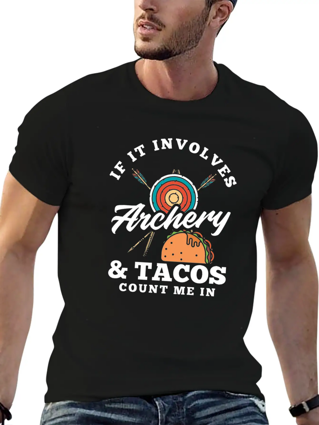 Bow Tacos Arrows Archery Breathable Graphic T-Shirt – Perfect For Casual Days