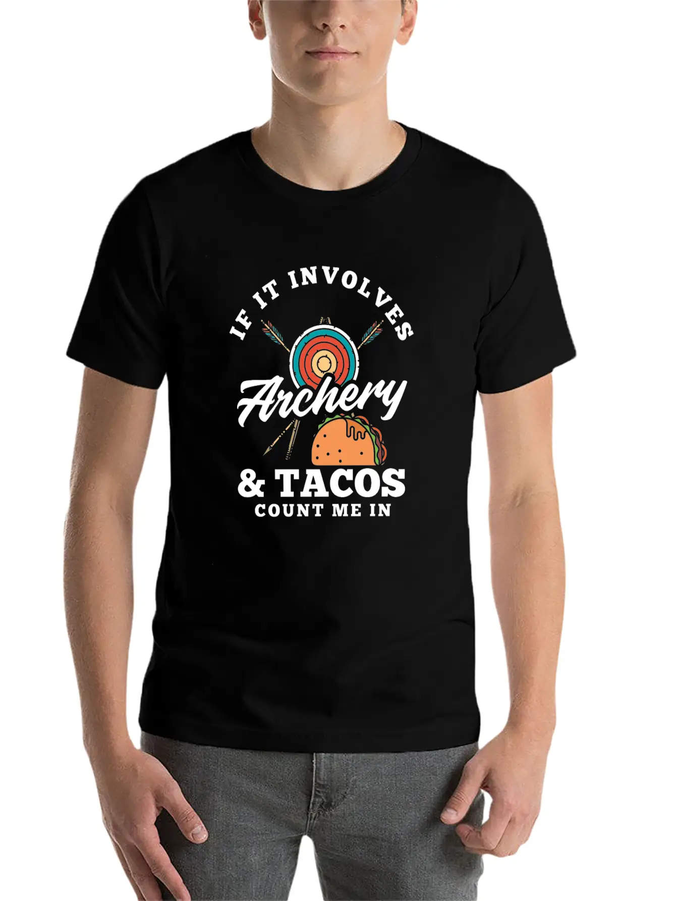 Bow Tacos Arrows Archery Breathable Graphic T-Shirt – Perfect For Casual Days