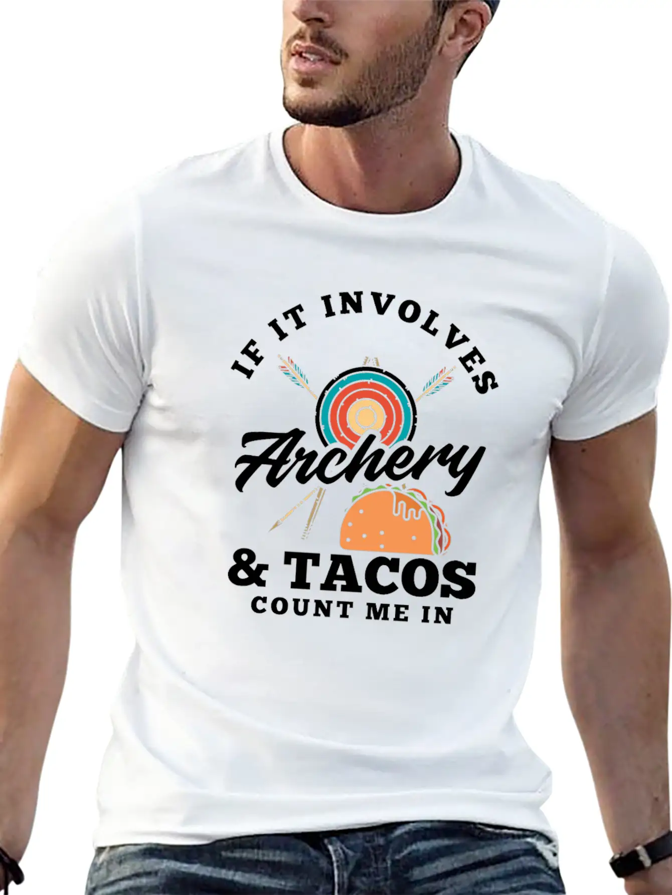 Bow Tacos Arrows Archery Breathable Graphic T-Shirt – Perfect For Casual Days