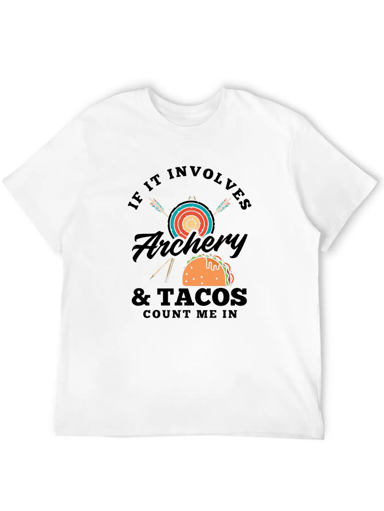 Bow Tacos Arrows Archery Breathable Graphic T-Shirt – Perfect For Casual Days