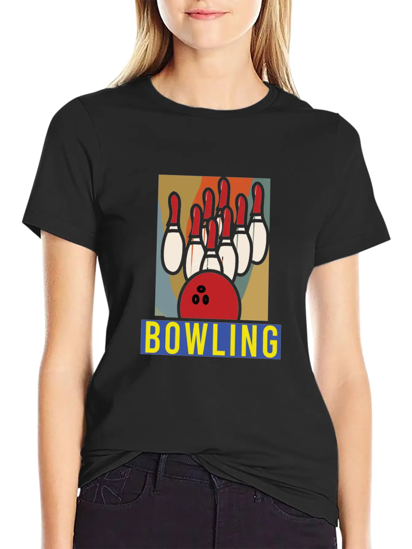 Bowling League Bowler Thrower Nine Pin Sports Club Stylish Everyday T-Shirt – Unisex Basic Cotton Tee