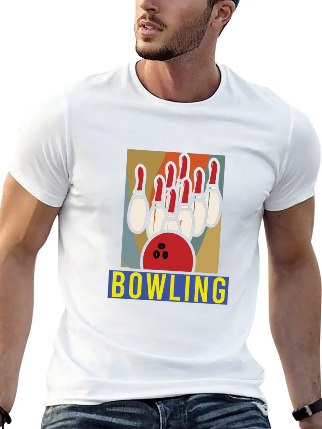 Bowling League Bowler Thrower Nine Pin Sports Club Stylish Everyday T-Shirt – Unisex Basic Cotton Tee