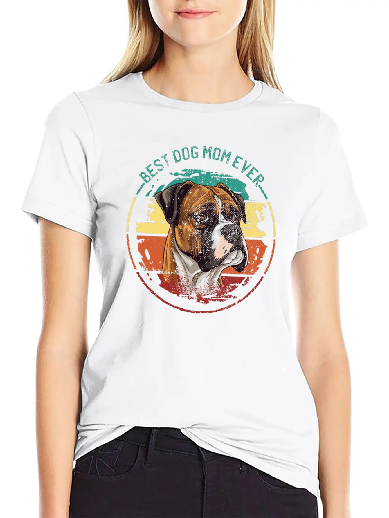 Boxer-Dog-breed Dog-Mom German-Boxer-Dog Unisex Casual T-Shirt – Clean Design For Daily Comfort