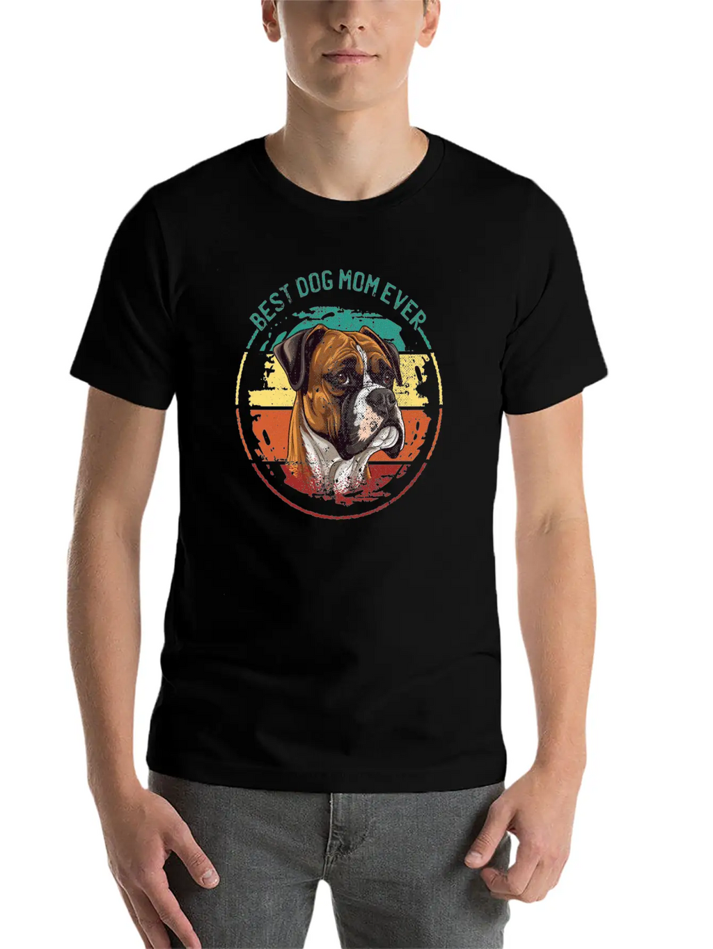 Boxer-Dog-breed Dog-Mom German-Boxer-Dog Unisex Casual T-Shirt – Clean Design For Daily Comfort
