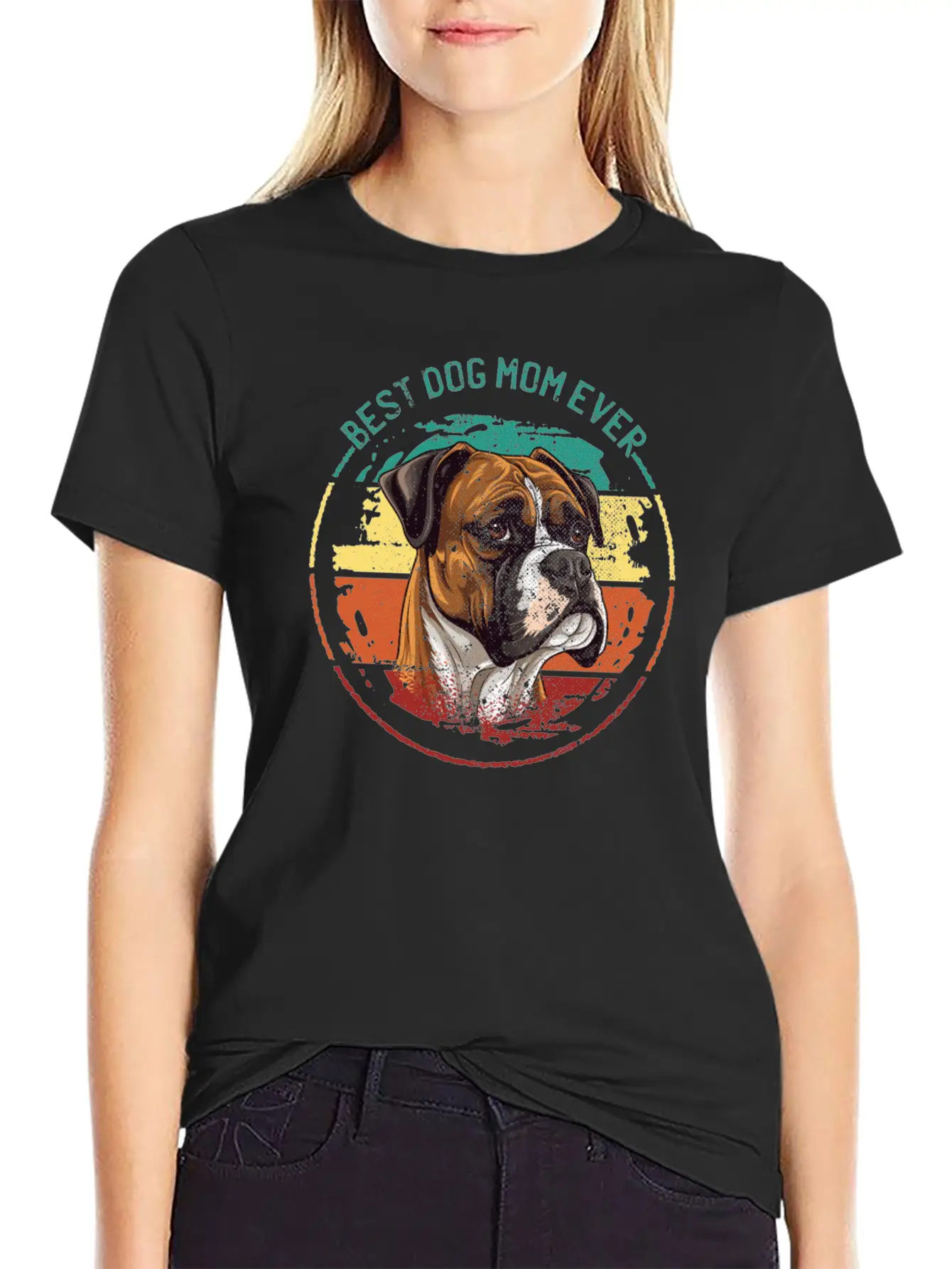 Boxer-Dog-breed Dog-Mom German-Boxer-Dog Unisex Casual T-Shirt – Clean Design For Daily Comfort