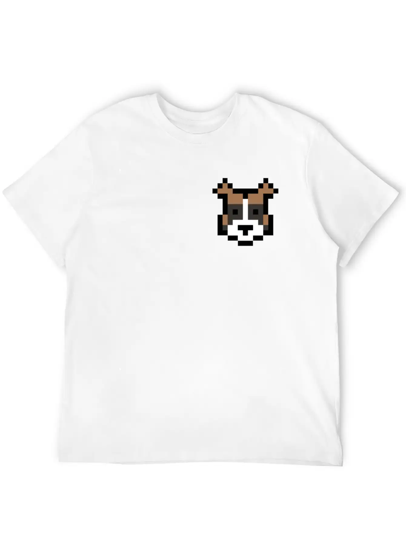 Boxer Dog Pocket Pixel Art Unisex Casual T-Shirt – Clean Design For Daily Comfort