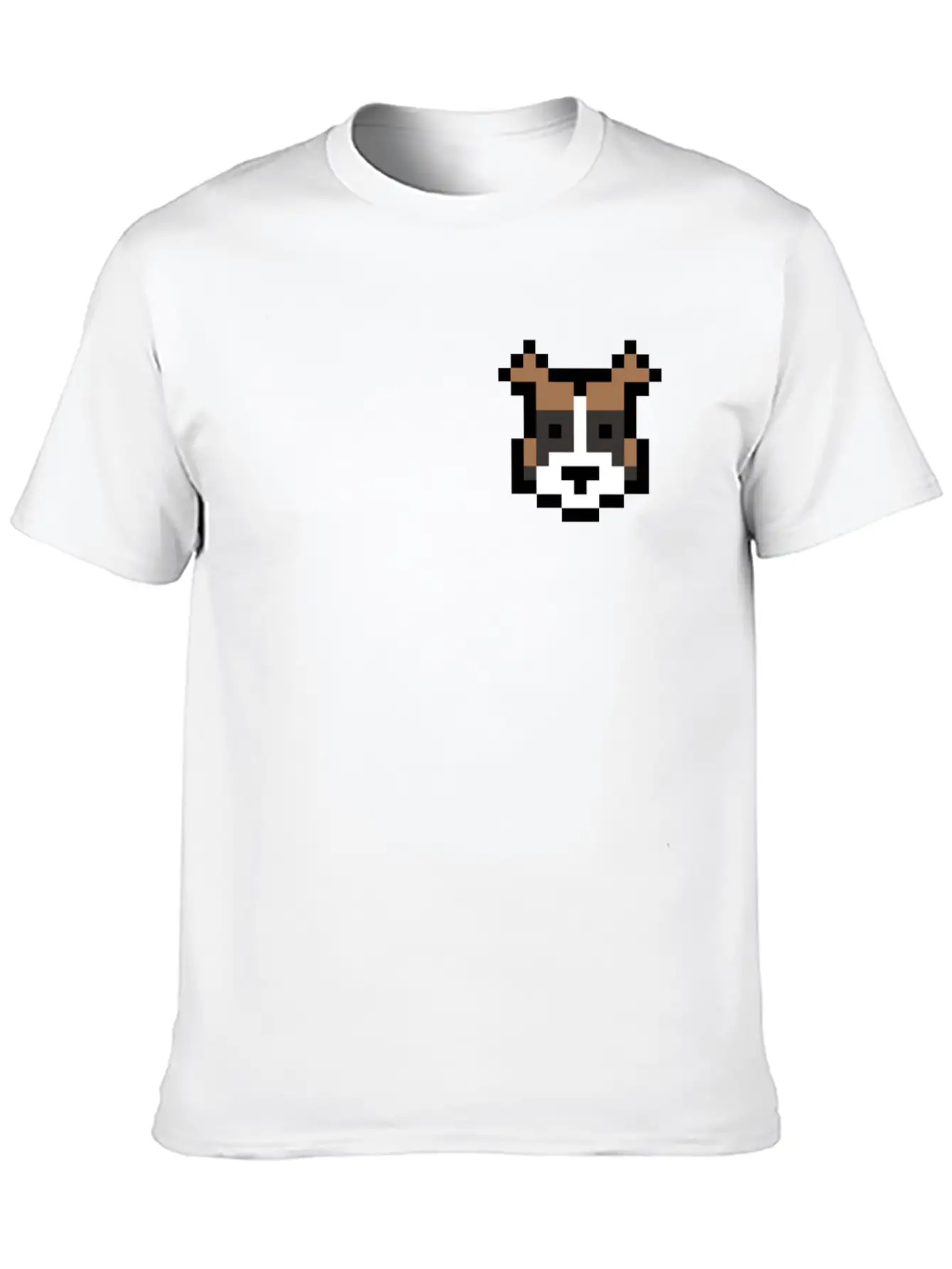 Boxer Dog Pocket Pixel Art Unisex Casual T-Shirt – Clean Design For Daily Comfort