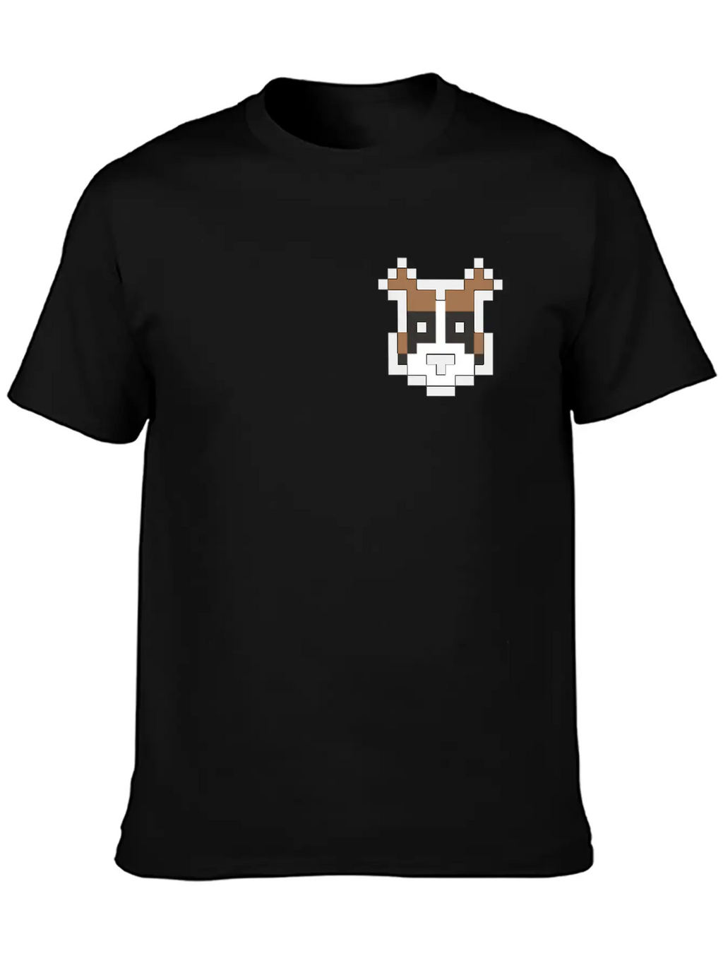 Boxer Dog Pocket Pixel Art Unisex Casual T-Shirt – Clean Design For Daily Comfort