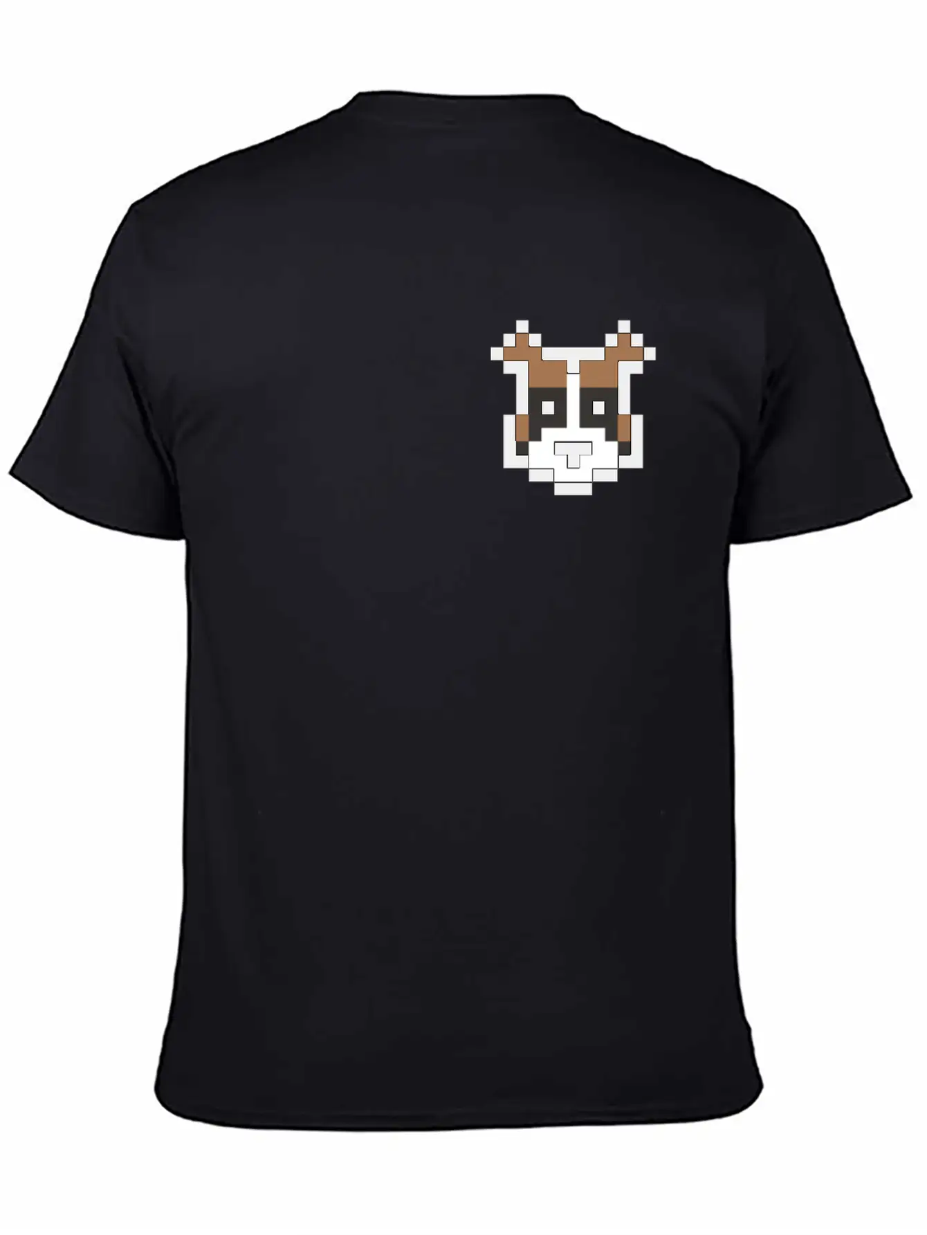 Boxer Dog Pocket Pixel Art Unisex Casual T-Shirt – Clean Design For Daily Comfort