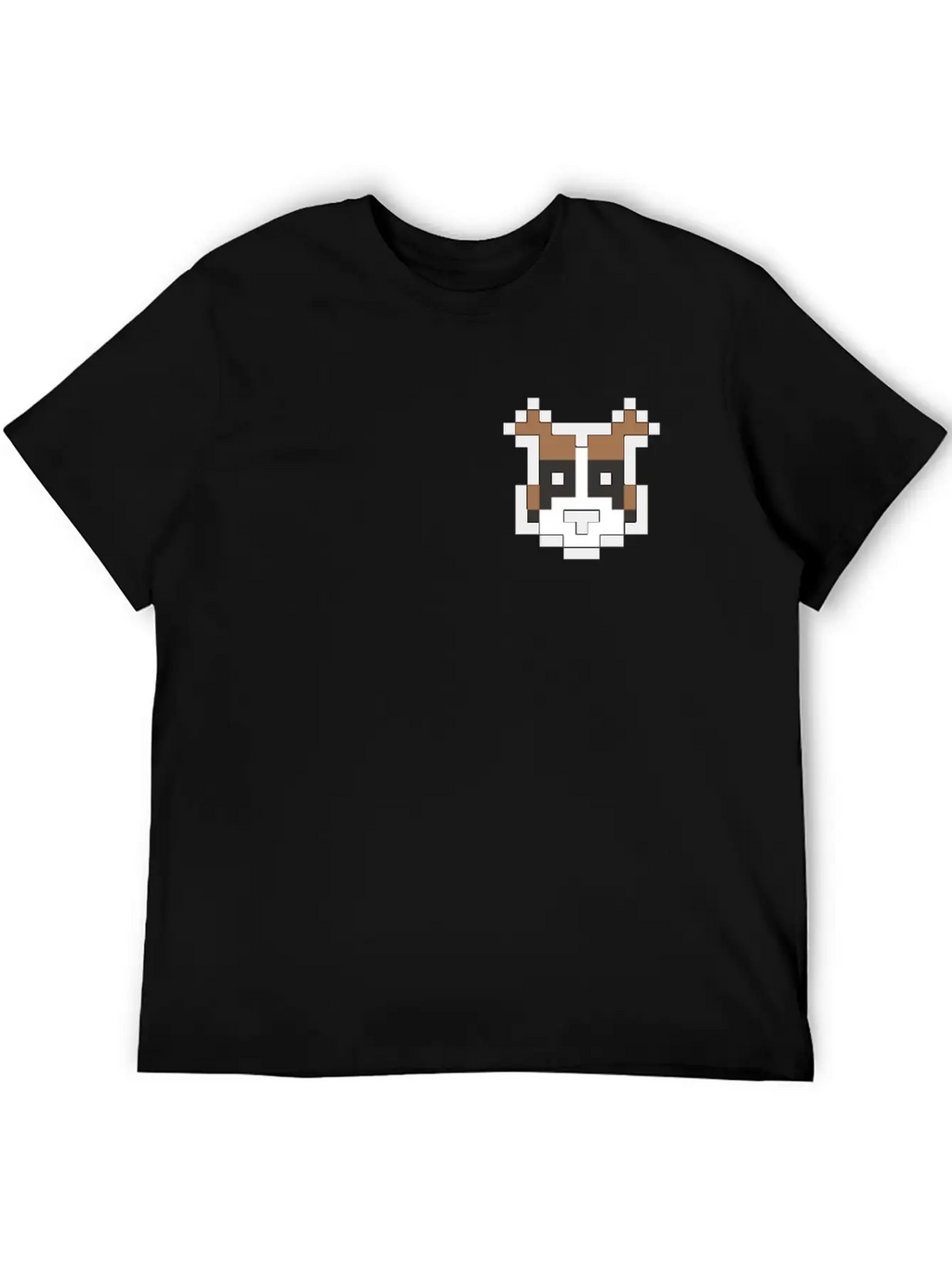 Boxer Dog Pocket Pixel Art Unisex Casual T-Shirt – Clean Design For Daily Comfort