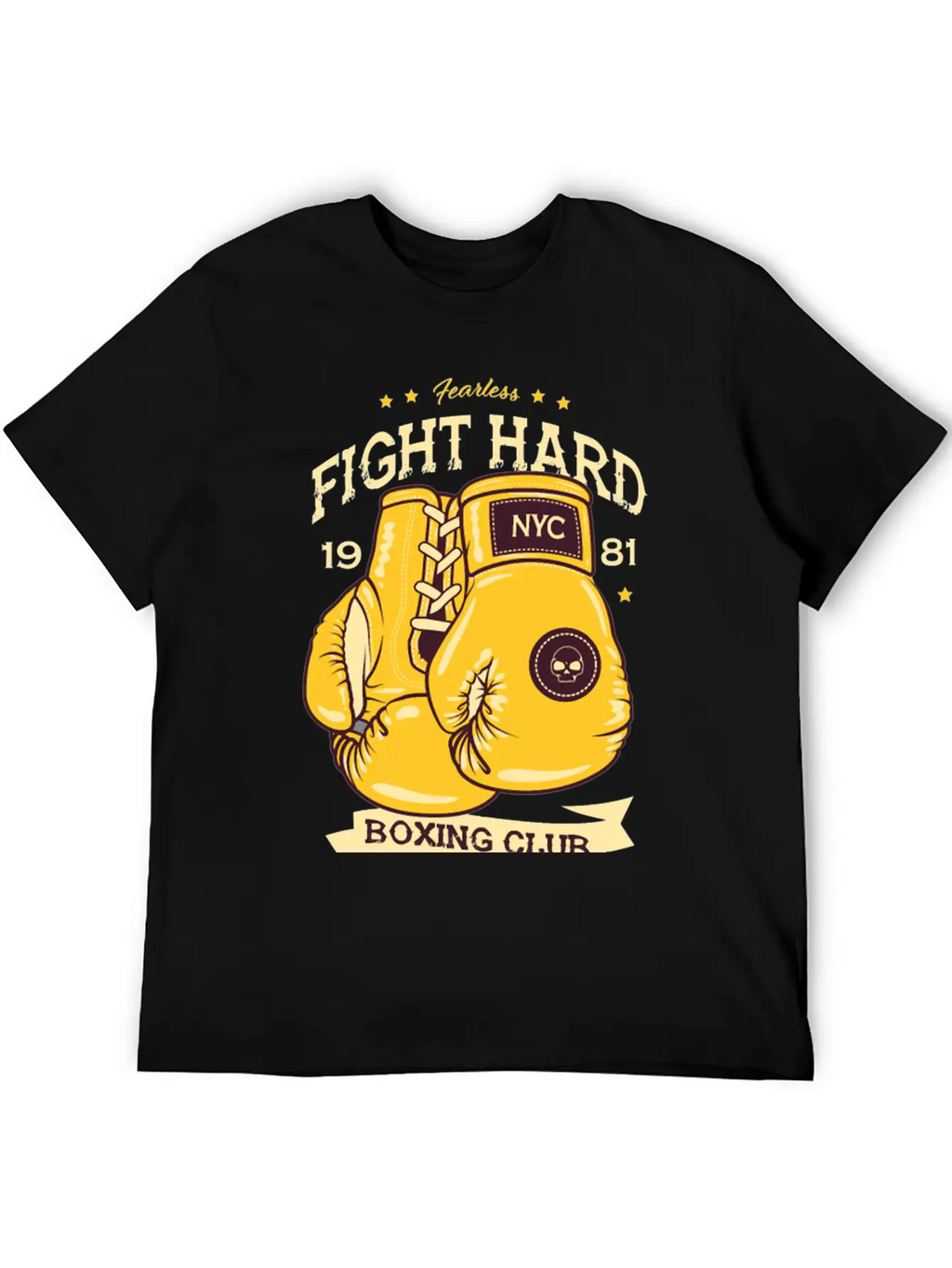 Boxing Fearless Fight Hard Club Retro Design207 Bo Classic Cotton Tee – Unisex Comfort For Any Season