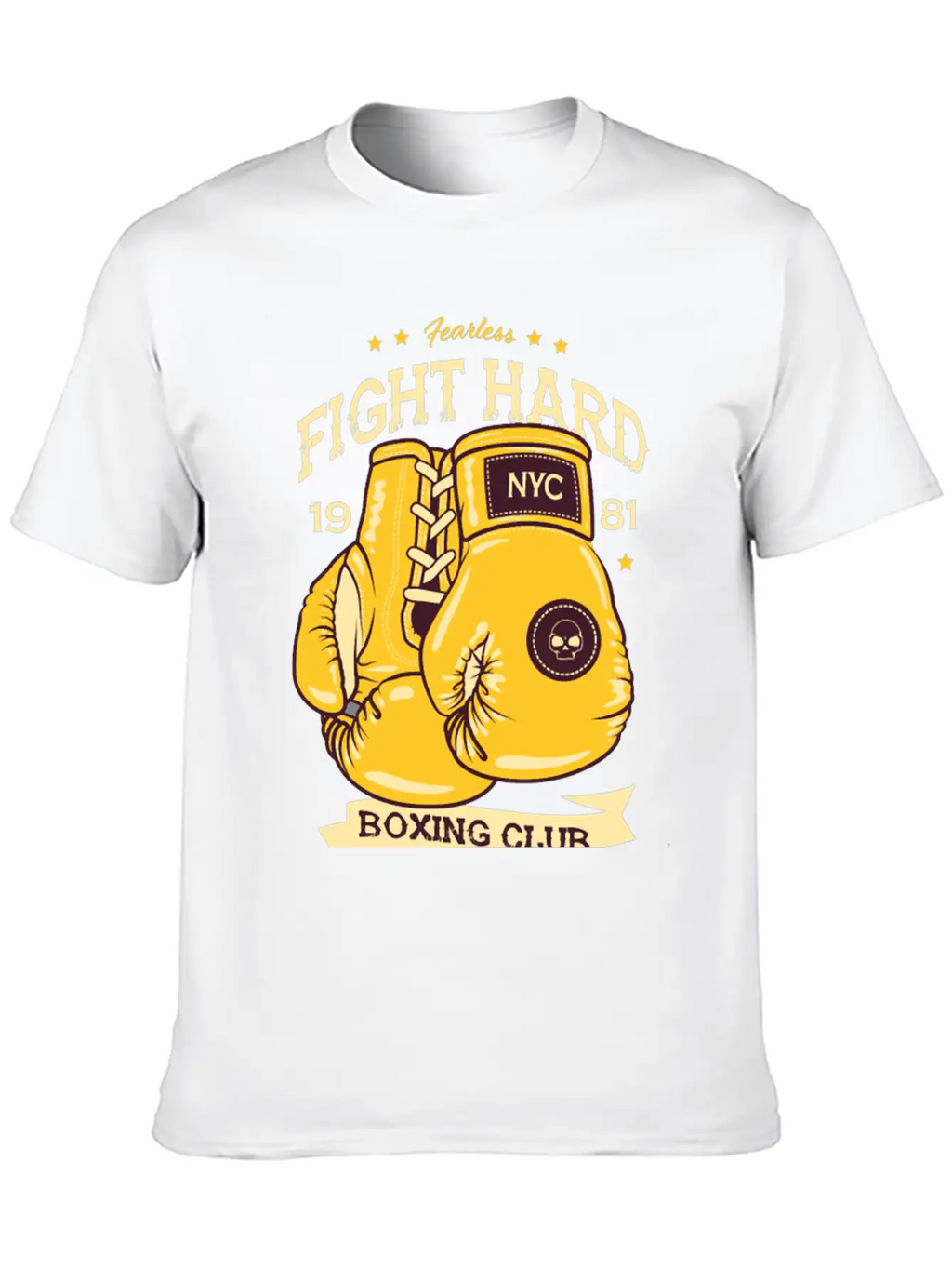 Boxing Fearless Fight Hard Club Retro Design207 Bo Classic Cotton Tee – Unisex Comfort For Any Season