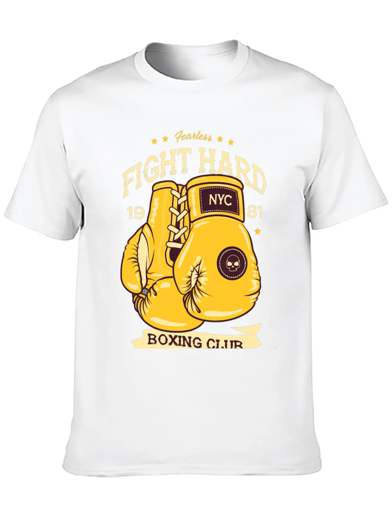 Boxing Fearless Fight Hard Club Retro Design207 Bo Classic Cotton Tee – Unisex Comfort For Any Season