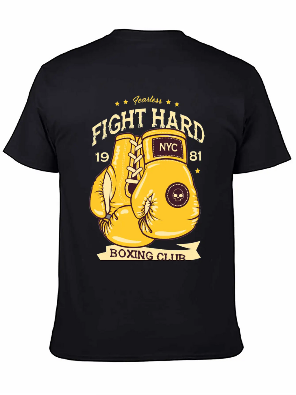 Boxing Fearless Fight Hard Club Retro Design207 Bo Classic Cotton Tee – Unisex Comfort For Any Season