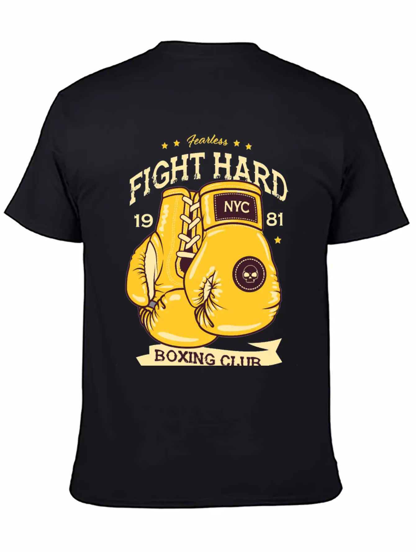 Boxing Fearless Fight Hard Club Retro Design207 Bo Classic Cotton Tee – Unisex Comfort For Any Season