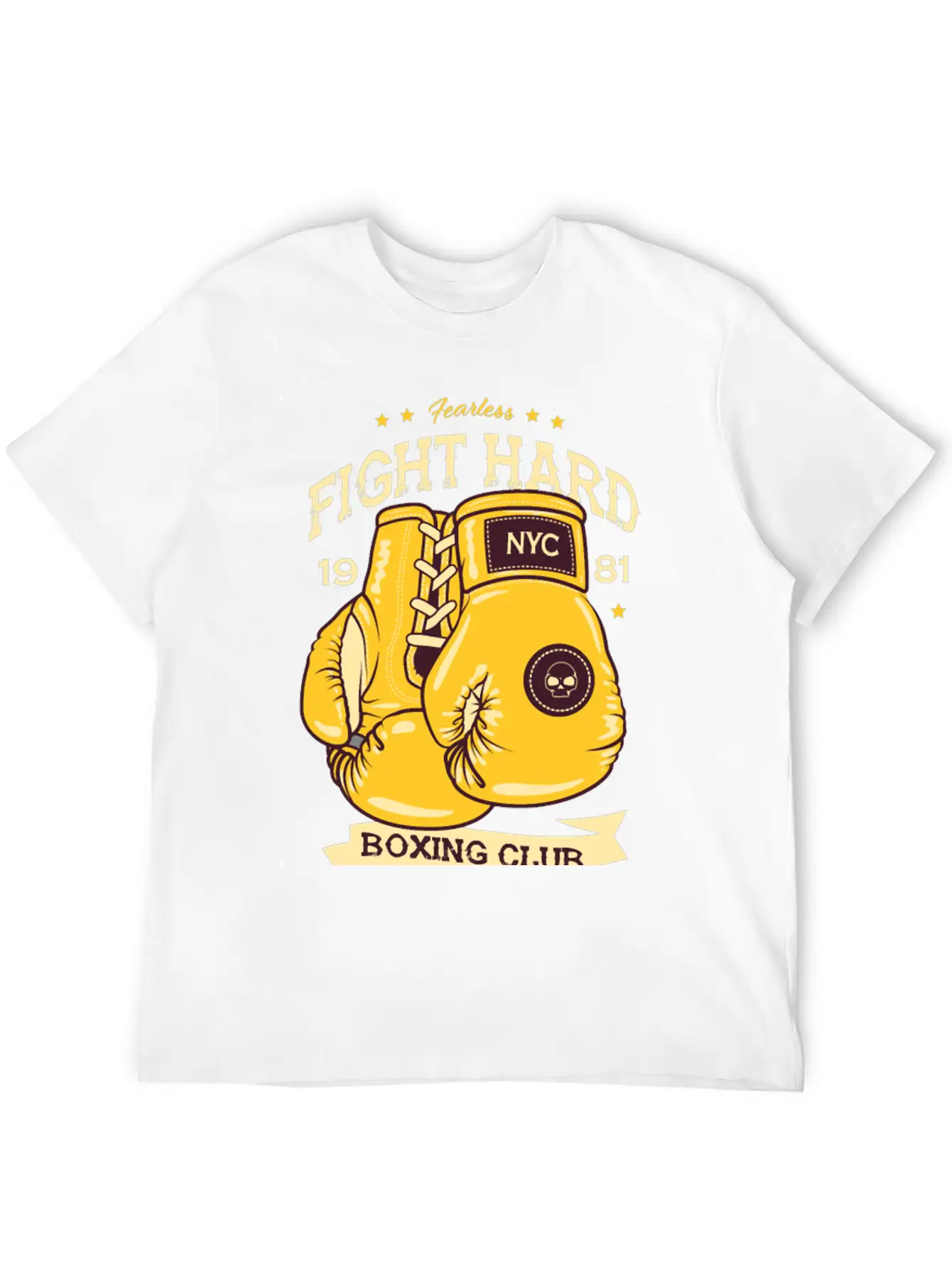 Boxing Fearless Fight Hard Club Retro Design207 Bo Classic Cotton Tee – Unisex Comfort For Any Season