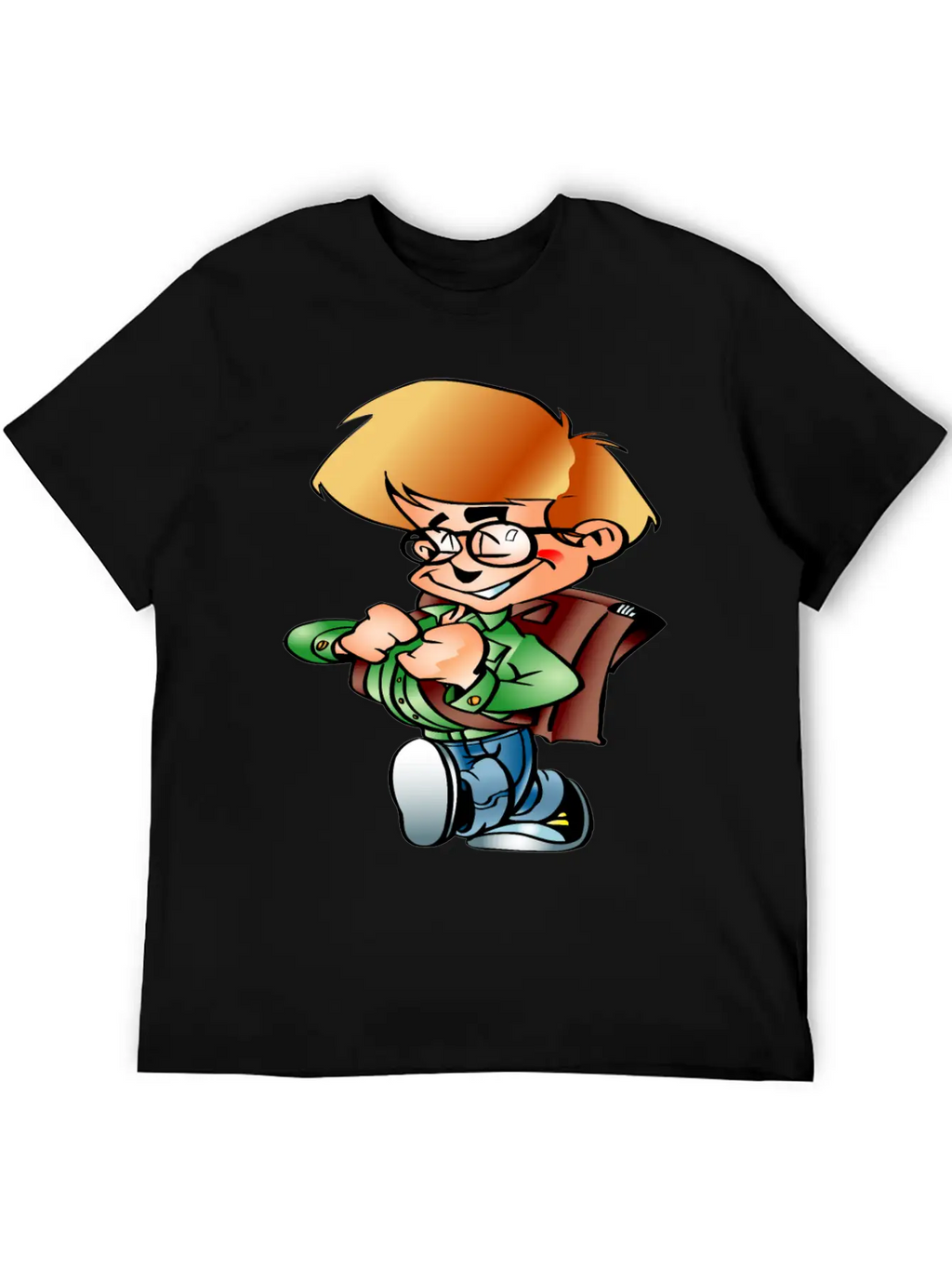 Boy Going To School Breathable Graphic T-Shirt – Perfect For Casual Days