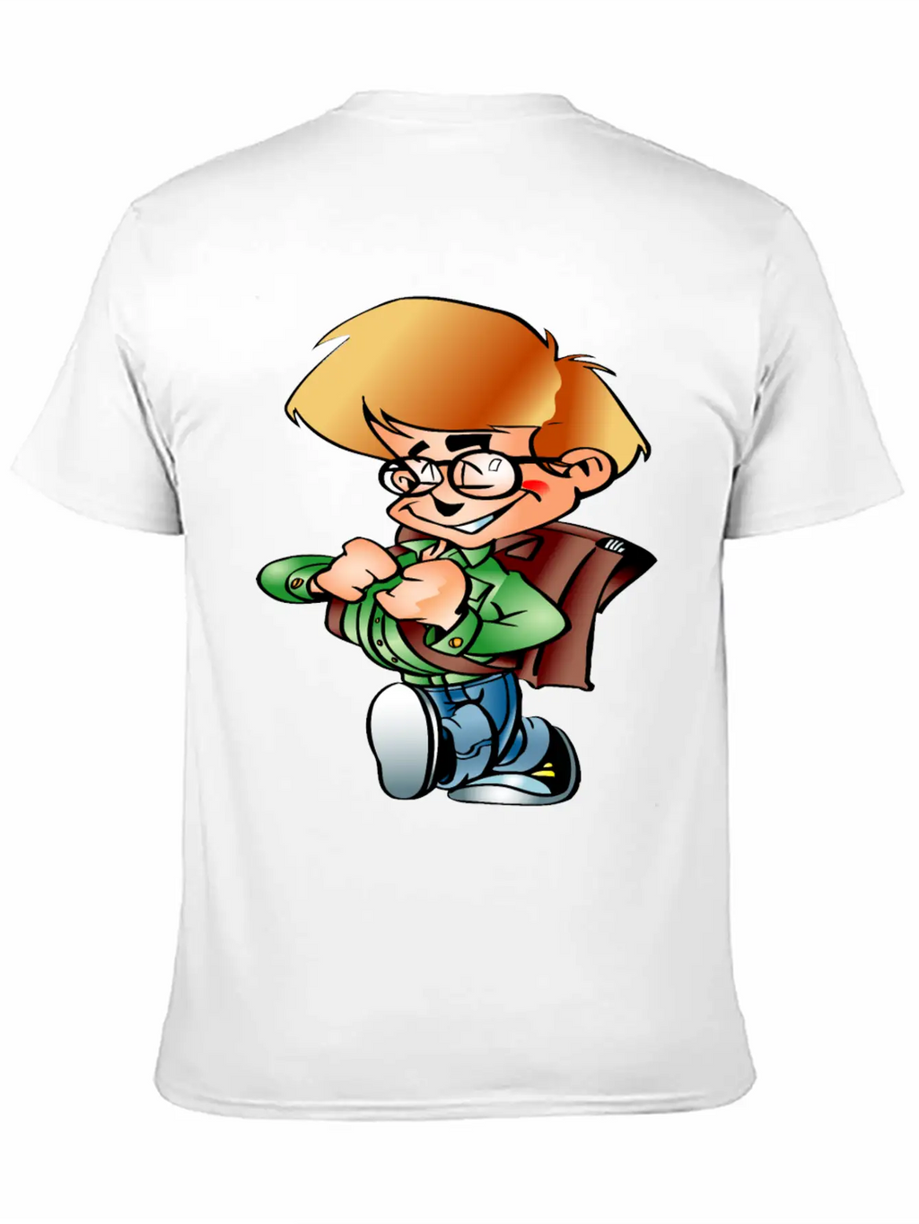 Boy Going To School Breathable Graphic T-Shirt – Perfect For Casual Days