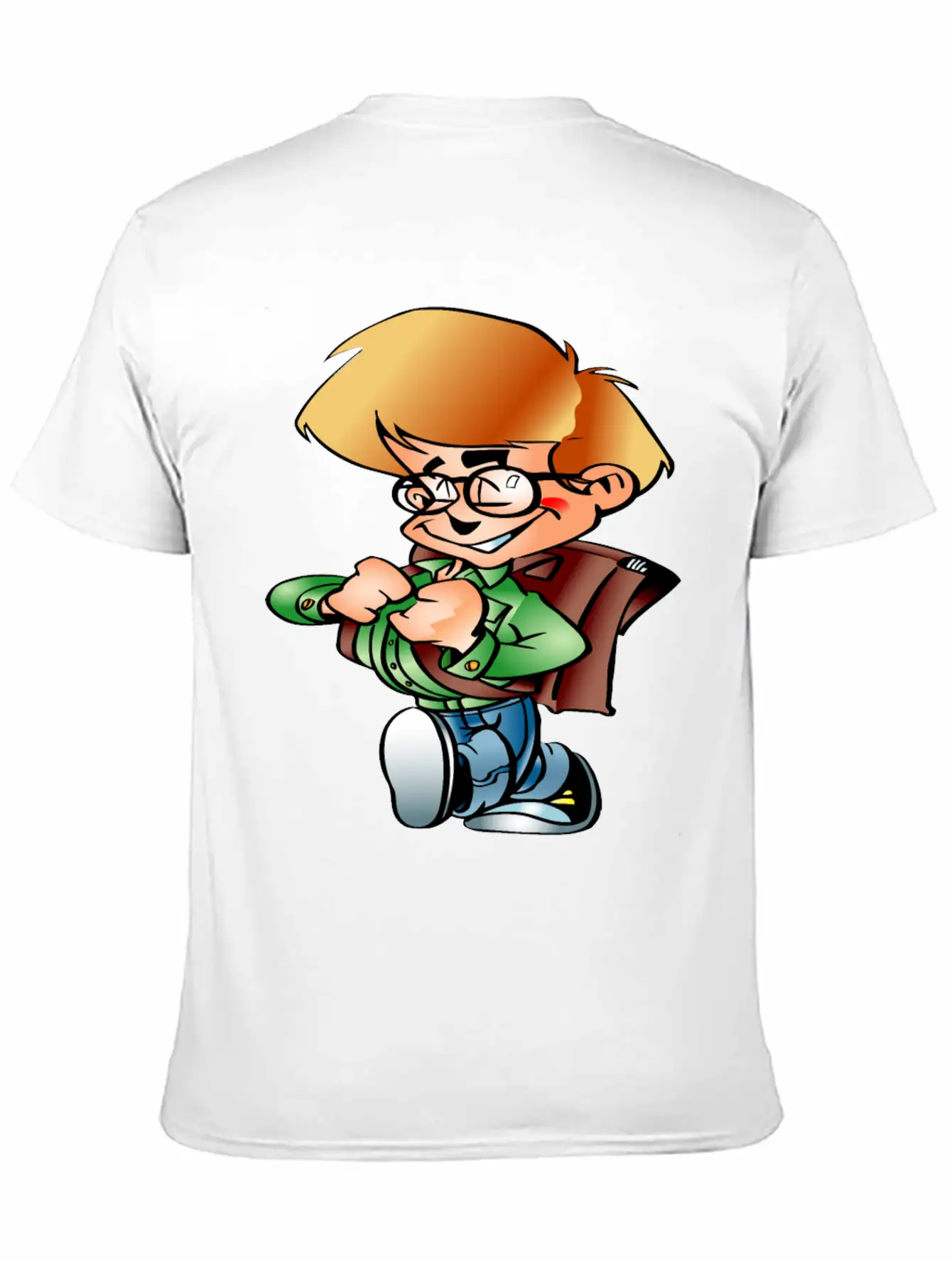 Boy Going To School Breathable Graphic T-Shirt – Perfect For Casual Days