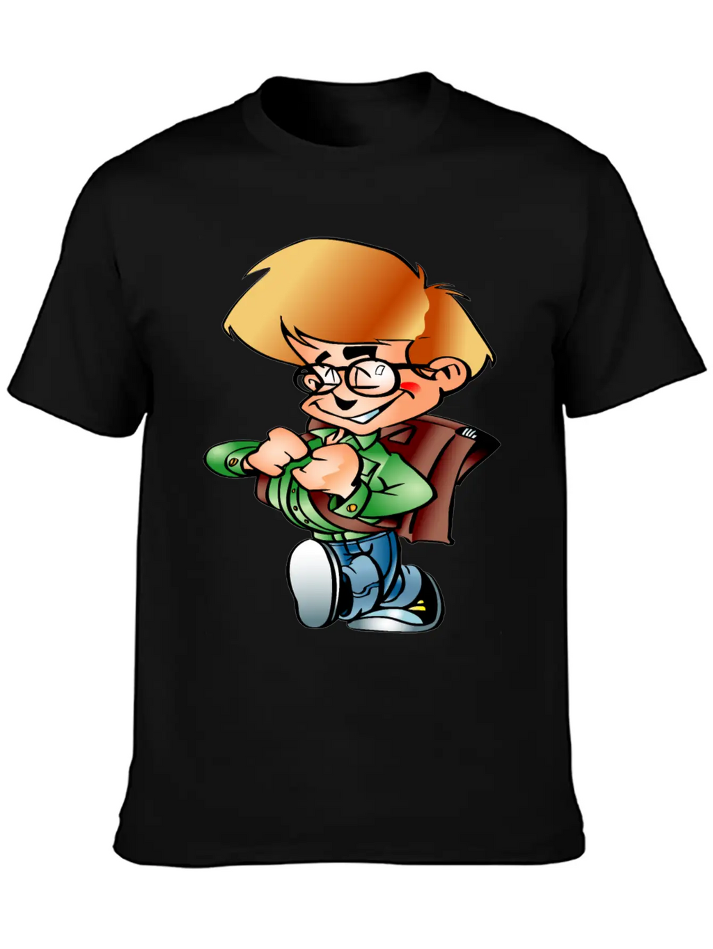 Boy Going To School Breathable Graphic T-Shirt – Perfect For Casual Days
