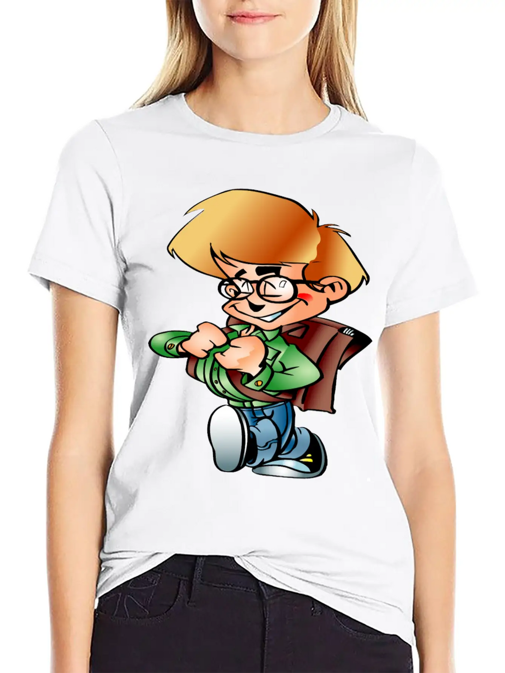 Boy Going To School Breathable Graphic T-Shirt – Perfect For Casual Days