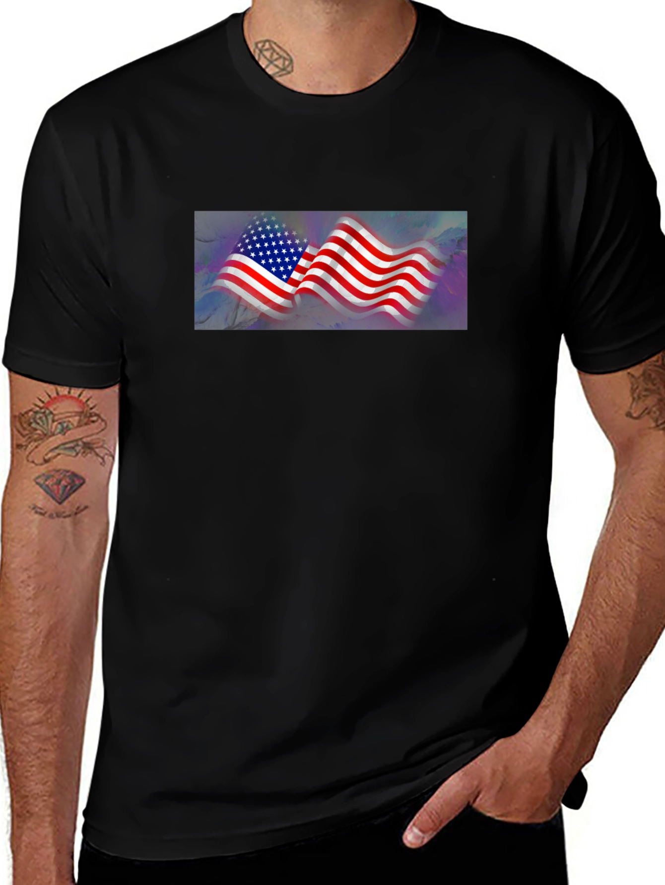 American Flag Graphic Tee - Patriotic Style