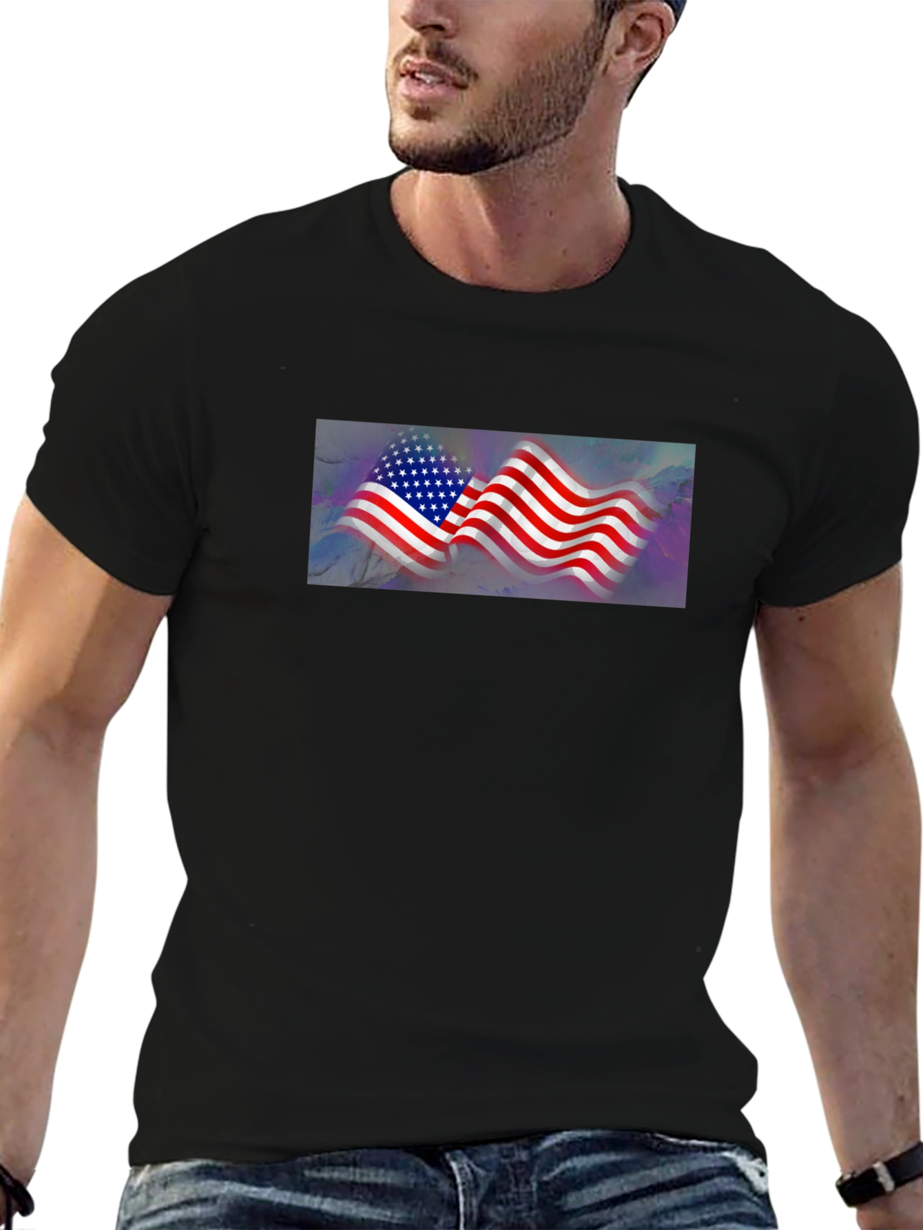 American Flag Graphic Tee - Patriotic Style