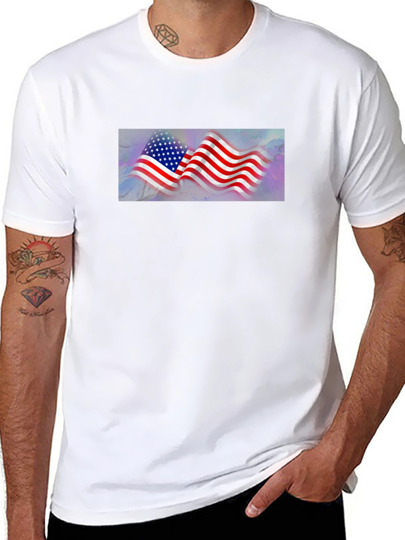American Flag Graphic Tee - Patriotic Style